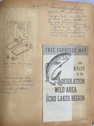 Summer of 1955 Photo Album/Scrapbook documenting 4 Women on a Road Trip from New Orleans to California & Canada and Back