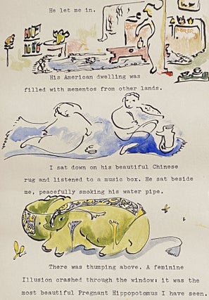 Item #826 “A Message to Sedric” Vernacular Art Scroll—Typescript Story with Ink and...