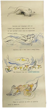 “A Message to Sedric” Vernacular Art Scroll—Typescript Story with Ink and Watercolor Illustrations
