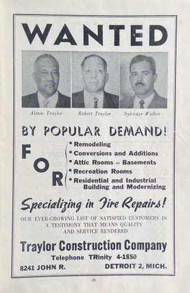 Directory of Negro Businesses, Professions and Churches for Detroit and Environs
