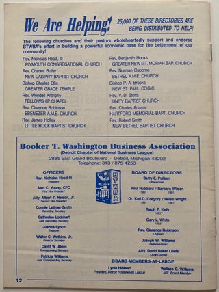 BTWBA Black Business Directory; Booker T. Washington Business Association