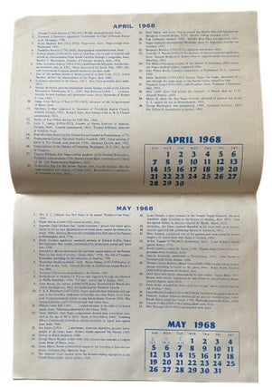 1968 ASNLH Calendar (The Association for the Study of Negro Life and History)