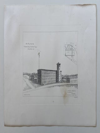 Four Architectural Drawings, c. 1898, of Atlanta Area Cotton Mills