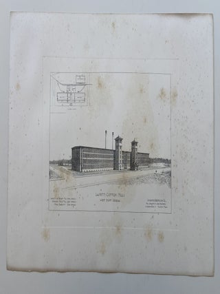 Four Architectural Drawings, c. 1898, of Atlanta Area Cotton Mills