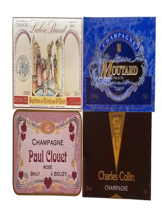Item #976 Collection of French Champagne Labels. 1970-1990s