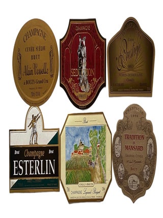 Collection of French Champagne Labels. 1970-1990s