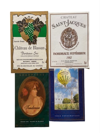 Collection of French Champagne Labels. 1970-1990s