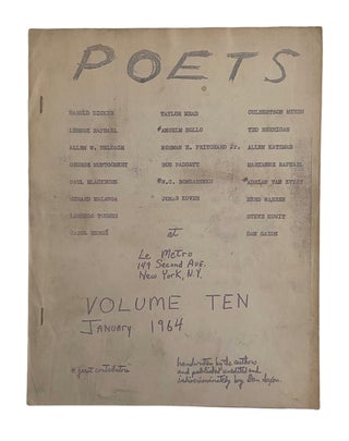 Item #985 Poets at Le Metro; Volume Ten. January 1964