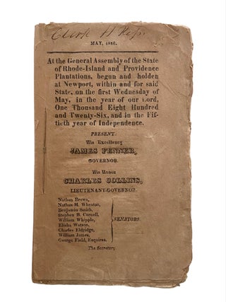 Item #994 At the General Assembly of the State of Rhode-Island and Providence Plantations, begun...
